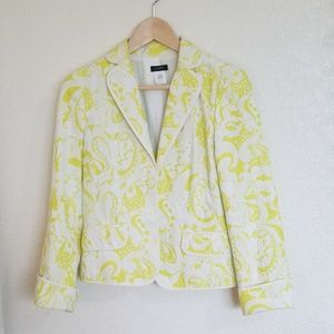 JCREW Lime Paisley Blazer 6